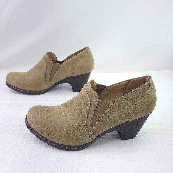 Croft & Barrow Morgan Size 8 Faux Leather Slip On Ankle Boots Heeled Booties - Picture 3 of 9